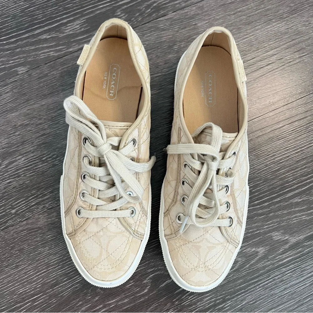 Coach Kalyn Signature Quilted Canvas Sneakers